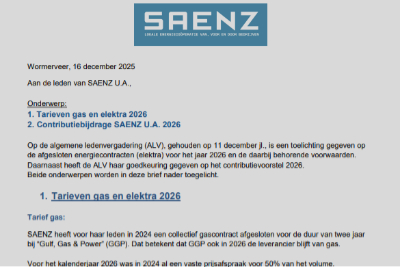 SAENZ-tarief-en-contributiebrief-2026